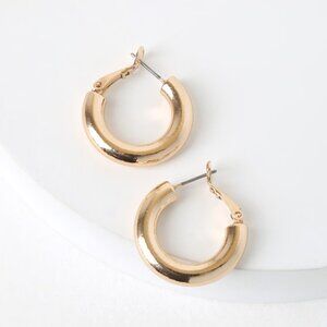 Lulus Tantalizing Gold Hoop Earrings